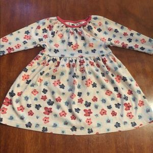 Like New Cream & Multi Color Floral Tea Dress